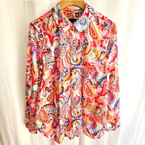 Talbots Multi-Colour Paisley Blouse - Picture 11 of 16